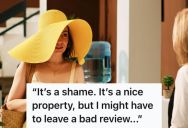 Entitled Hotel Guest Threatened To Leave A Bad Review, But The Front Desk Employee Kept Her Cool