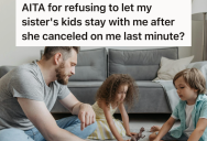 He Rearranged His Plans So He Could Babysit His Sister’s Kids Over The Weekend, But Then His Sister Told Him She Didn’t Need Him After All. Now He’s Refusing To Ever Look After Them Again.