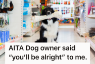 A Dog’s Sniffing Startled A Shopper In A Store’s Aisle, So The Owner Told Them They Shouldn’t Come To The Store If They Didn’t Like Dogs