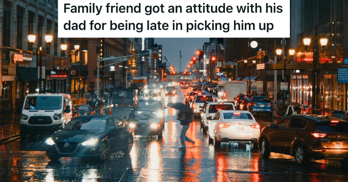 His Dad Was Late Picking Him Up From Work Because It Was Raining, But Instead Of Appreciating The Free Ride Home, He Was Mad He Had To Wait » TwistedSifter