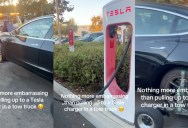‘Cut it a little too close this time!’ – Tesla Owner Is Embarrassed When They Had To Get Their Vehicle Towed To A Charging Station