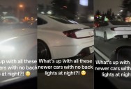 Car Owner Is Worried That Some Newer Vehicles Don’t Seem To Have Tail Lights That Work At Night