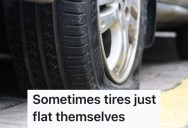 A Rude Man Parked In Front Of Her Garage Without Permission, So She Embarrassed Him And Flattened His Tires