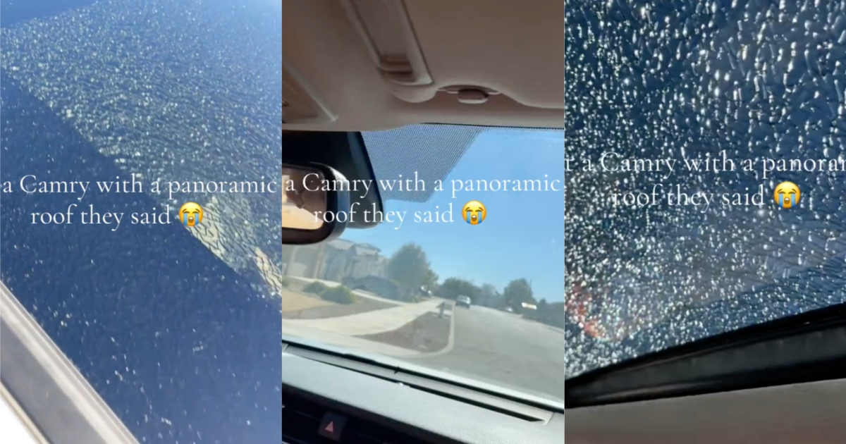 Toyota Camry Owner Showed That The Panoramic Roof Shattered For No Reason » TwistedSifter