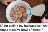 Cash-Strapped Family Buy Daughter’s Favorite Cereal As A Treat, And No One Appreciates Dad Eating A Huge Bowl Of It