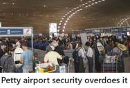 Strict Airport Security Challenges Travelers Over A Tote Bag, So They Wear The Contents Until They Get Through The Metal Detector