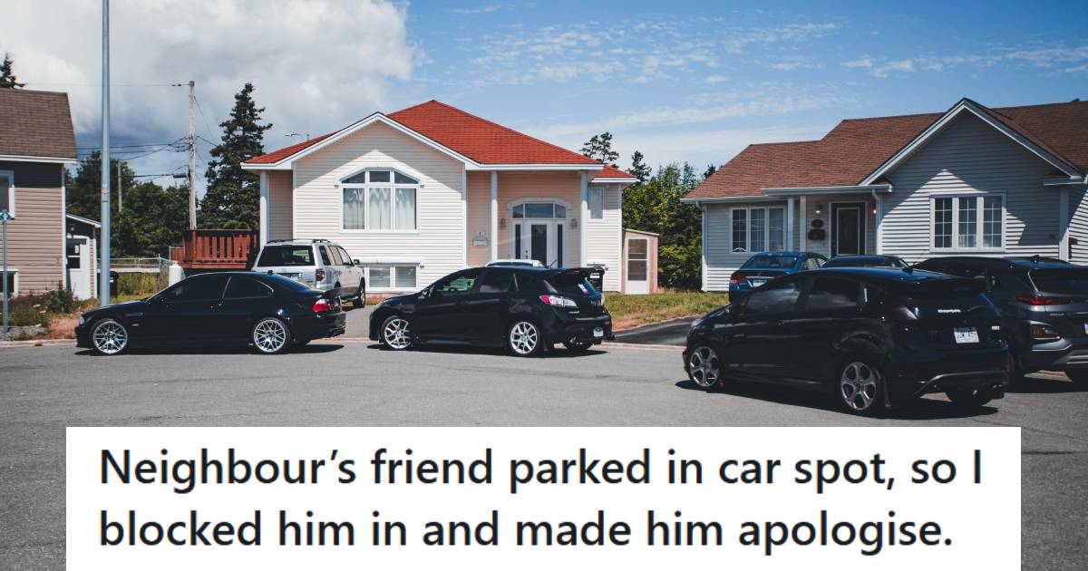 Homeowner Comes Home From Work To Discover That The Neighbor’s Guest Is Parked In His Spot, So He Blocks In The Car And Doesn’t Move Until Asked » TwistedSifter