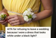 Woman Wore A Yellow Dress To Her Friend’s Wedding, But When The Blacklights Were On She Was Being Asked To Leave Because Her Dress Looked White