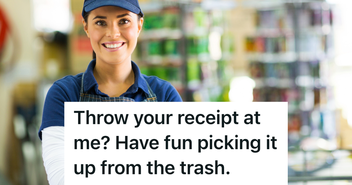 A Customer Threw His Receipt At A Cashier In Disrespect, But Soon He Had To Dig Through The Trash To Get It Back » TwistedSifter