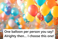 All This Man Wanted Was To Buy His Coworker A Couple Of Balloons For His Birthday, But When He Was Told He Could Only Get One Balloon He Made His Choice Count