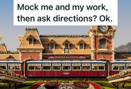 Disneyland Employee Is Mocked By Two Middle Aged Men, So When They Ask Him Where The Restroom Is He Has The Perfect Response