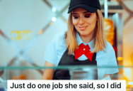 Fast Food Restaurant Worker Is Training To Prep Both Meals And Desserts, But A New Manager Tells Them To Only Prep Meals Even Though Dessert Orders Are Piling Up