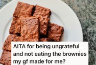 Girlfriend Bakes Vegan Brownies For Boyfriend, But He Can’t Handle The Texture. So She Throws Them Away In A Fit of Rage.