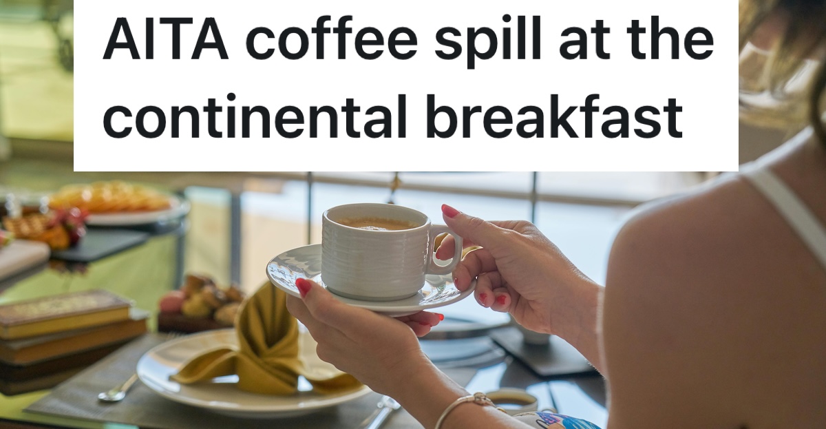 Woman Accidentally Spills Coffee On Herself And Another Lady Behind Her. Now The Lady Wants Her To Buy Her A New Shirt.