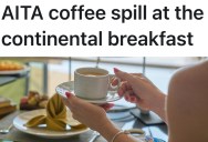 Woman Accidentally Spills Coffee On Herself And Another Lady Behind Her. Now The Lady Wants Her To Buy Her A New Shirt.