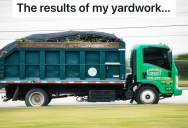 Trash Collection Workers Claimed His Yard Waste Bags Exceeded The Size Limits, So The Homeowner Got Out A Measuring Tape And Added More To The Pile