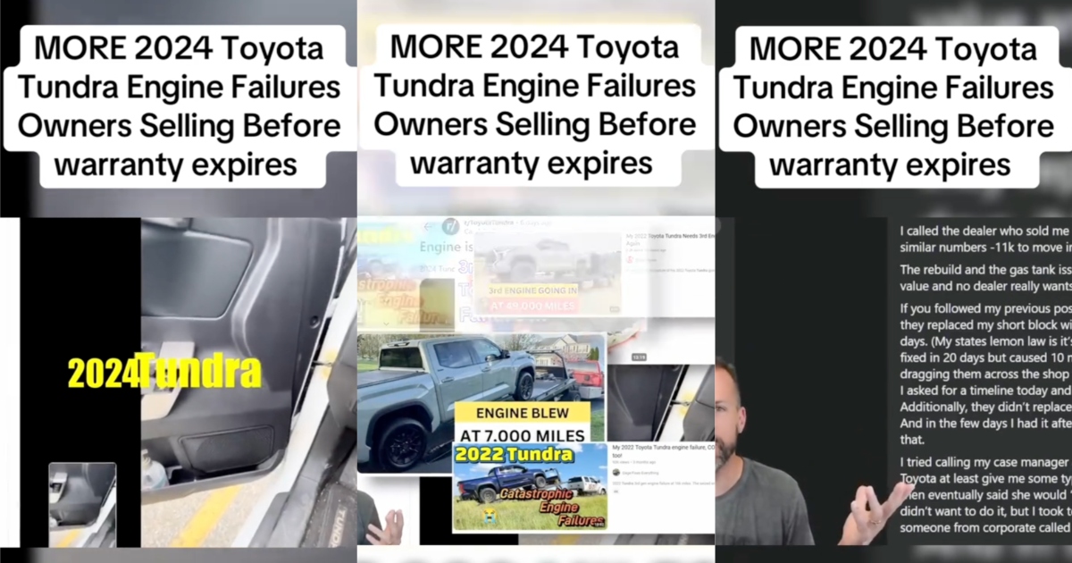 ‘You built an inferior product for ,000-80,000.’ – Car Expert Reveals The Major Issues With 2024 Toyota Tundras And Their Engine Failures » TwistedSifter