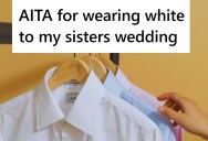 She Wore A Plain White Shirt And Pants To Her Sister’s Wedding, But Her Sister Believes It Stole All The Attention Away From The Bride