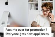 After Employee Is Overlooked For A Promotion, She Stops Saving The Company Money And Orders New Appliances For Everyone In The Apartment Complex Who Has Any Minor Complaint