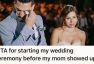 Her Mom Was Very Late For Her Wedding, So They Did The Ceremony Without Her