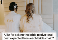 Maid Of Honor And Bridesmaids Were Told They’d Have To Pay For Their Own Dress And Alterations, But Now They’re Also Expected To Split The Costs Of A Bachelorette Party And Bridal Shower