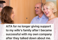 Unsupportive In-Laws Bash Husband For Trying To Start His Own Business, But Once His Venture Is Successful They Want Him To Pay Their Bills