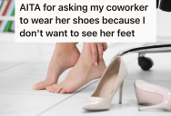 Intern Takes Her Shoes Off At Work Because It’s Uncomfortable To Wear Heels All Day, But Her Fellow Intern Can’t Stand Seeing Her Bare Feet Under The Table