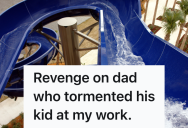 Dad Tried To Force His Terrified Son Down A Big Slide, So Employee Stepped In And Pushed The Dad Down Instead