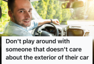 A Careless Neighbor Refused To Use Their Own Parking Spot, So A Driver Leveraged Their Scratched-Up Car To Box Them In And Make Them Regret It