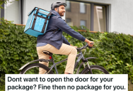 Courier Sees A Family Inside The House He’s Delivering To, But They Refuse To Answer The Door No Matter How Many Times He Rings The Bell. So He Refuses To Give Them Their Package.