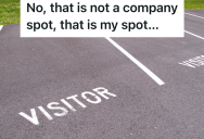 Security Guard Lets Employee Park In A Spot Reserved For Security Guards, But When A Visiting Employee Tries To Do The Same They Say No Way