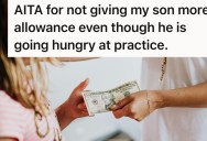 Son Spends Allowance On Breakfast After Early Swim Practice, But His Parent Refuses To Budge On Extra Cash