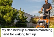 A Marching Band Wouldn’t Stop Disturbing A Neighborhood, So A Man Fought Back With The Noise From His Lawnmower