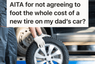 Father Asked Daughter To Replace His Tire, But She Felt It Was His Duty Since He Used The Car More