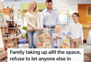 Large Family Blocks Other Shoppers At The Grocery Store, But One Man Refuses To Let Them Take The Last Bag Of Croissants