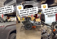 Toyota Owner Brought His Car In For An Oil Change, But The Mechanics Ended Up Taking His Whole Car Apart