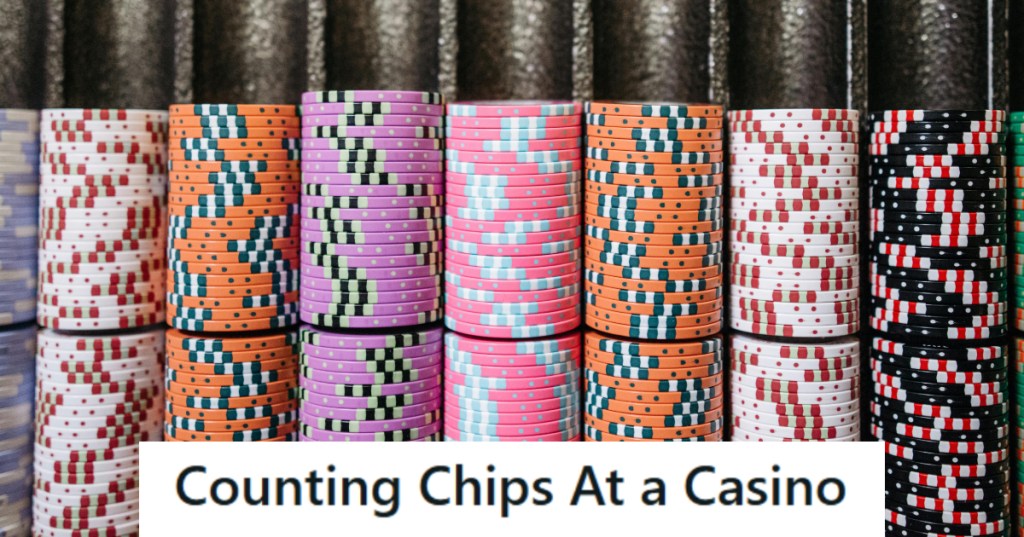 closeup of poker chips