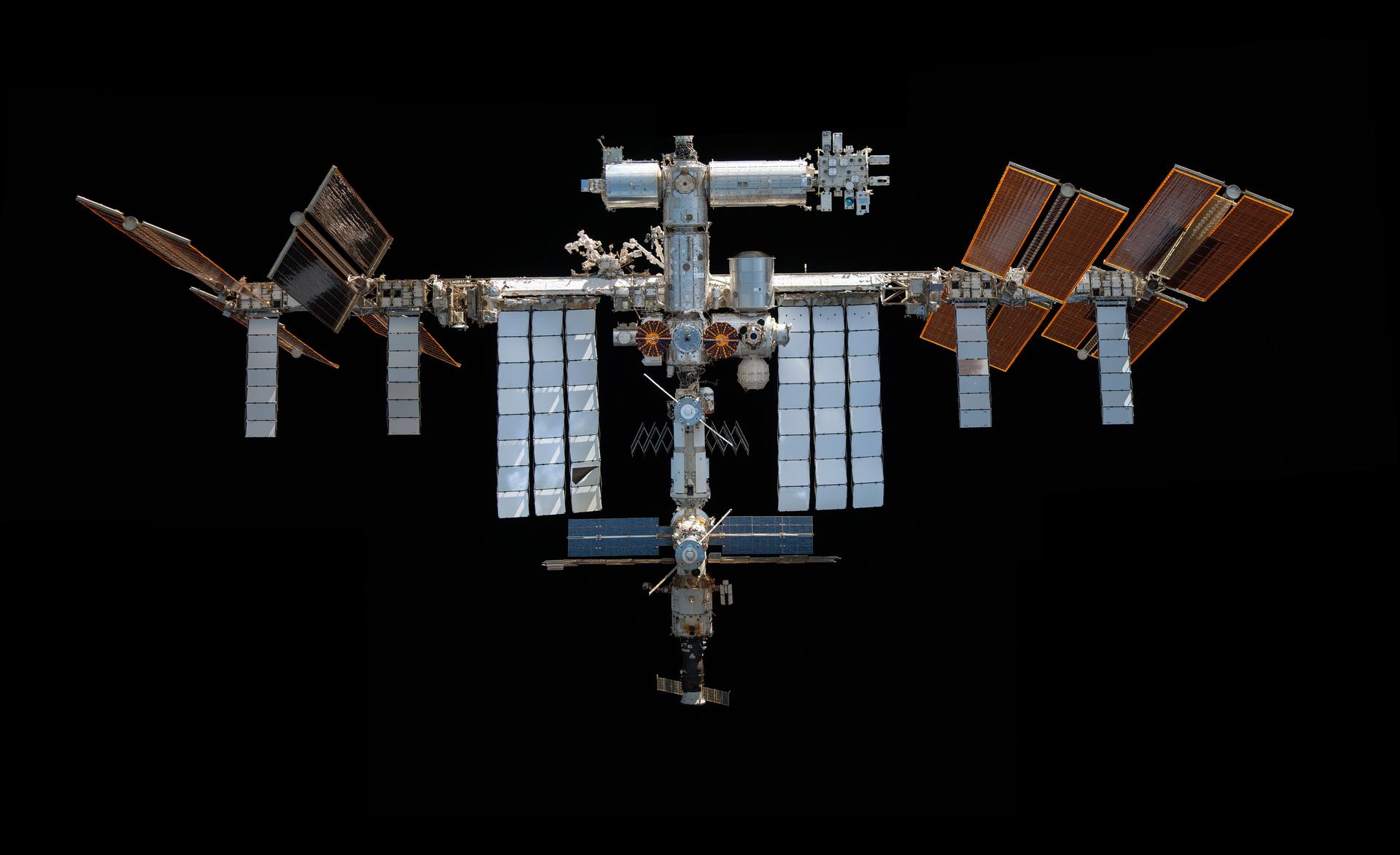 Overhead shot of the International Space Station