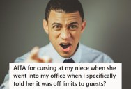 Man Tells Niece To Stay Out Of His Home Office, And He Loses His Cool When She Ignores Him And Takes Selfies At His Desk