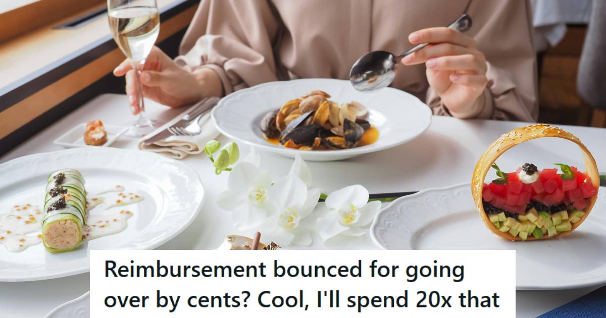 woman eating fancy food at restaurant table