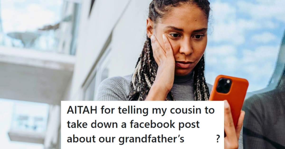Her Cousin Let The World Know Their Grandfather Had Passed Less Than An Hour After It Happened, And It Left The Entire Family Upset About How It Was Handled Source: Reddit/AITA/Pexels/AlexGreen