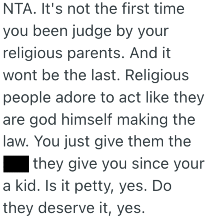 Screenshot 2025 03 11 at 11.10.32 PM Womans Judgmental Religious Family Insulted Her Choices, So She Responded By Throwing The Bible Back At Them Every Time They Reached Out