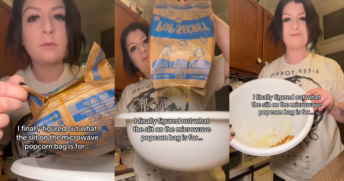 Pop Secret Customer Thinks She’s Found A Revolutionary New Use For Their Popcorn Bag