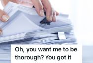 His Manager Rejected His Report Because “It Wasn’t Thorough Enough,” So He Redid It And Added A Lot Of Unnecessary Details