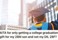 Woman’s Son And Daughter-In-Law Graduated From Grad School At The Same Time, But She Only Got A Graduation Present For Her Son
