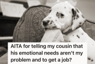 Man Does His Cousin A Favor By Letting Him And His Girlfriend Move In Rent Free, But They Brought Their Horrible Emotional Support Dog With Them