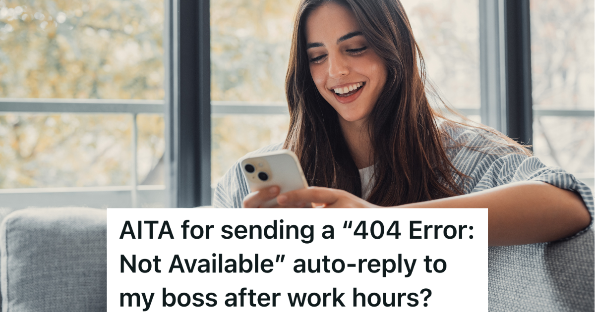 Woman’s Boss Has The Bad Habit Of Messaging Her About Non-Urgent Matters After Work Hours, So She Decided To Set Up An Automated Message