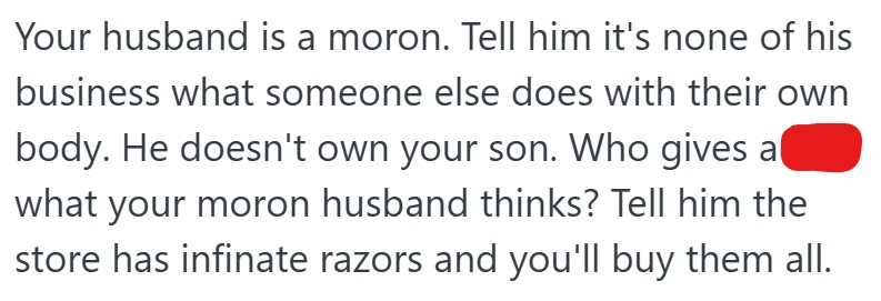 comment 5 70 Son Decided He Wanted To Shave His Legs Because He Has A Sensory Issue And Doesnt Like The Way The Hair Feels, But His Dad Was Furious When He Found Out