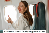 Annoying Airplane Passengers Sat In Seats Another Couple Had Reserved, And Then Refused To Move. But They Moved Right Away When The Wife Told Them Why She Reserved The Seats In The First Place.