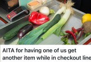 Husband Grabs A Forgotten Grocery Item, Only To Face A Fellow Shopper Trying To Ban Him From The Line